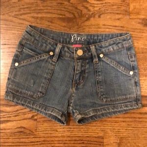 Pinc denim shorts